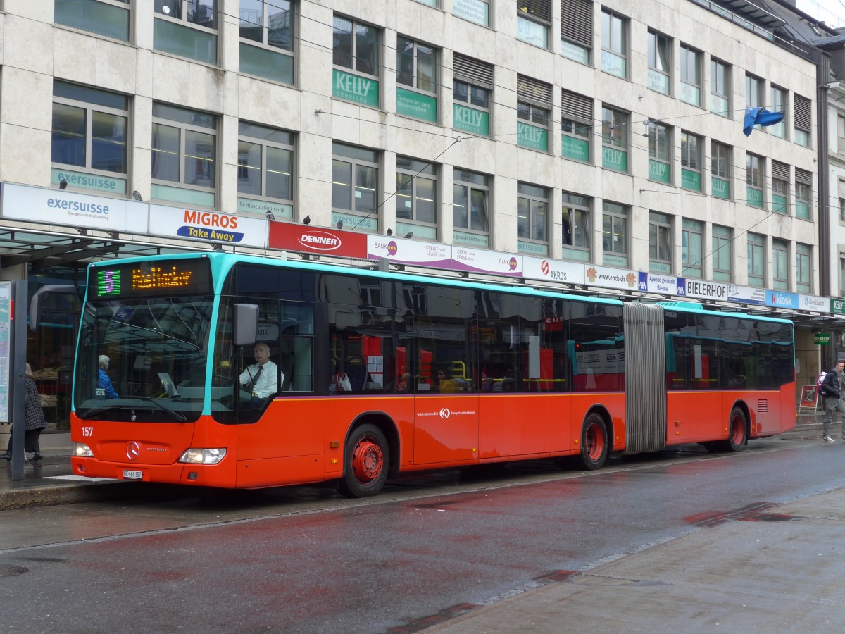 (158'956) - VB Biel - Nr. 157/BE 666'157 - Mercedes am 2. Mrz 2015 in Biel, Guisanplatz