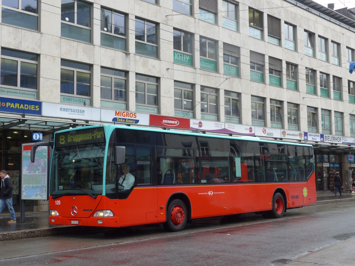 (158'967) - VB Biel - Nr. 125/BE 560'125 - Mercedes am 2. Mrz 2015 in Biel, Guisanplatz