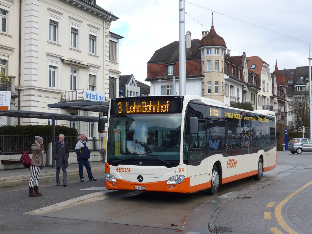 (159'013) - BSU Solothurn - Nr. 89/SO 172'089 - Mercedes am 2. Mrz 2015 beim Hauptbahnhof Solothurn