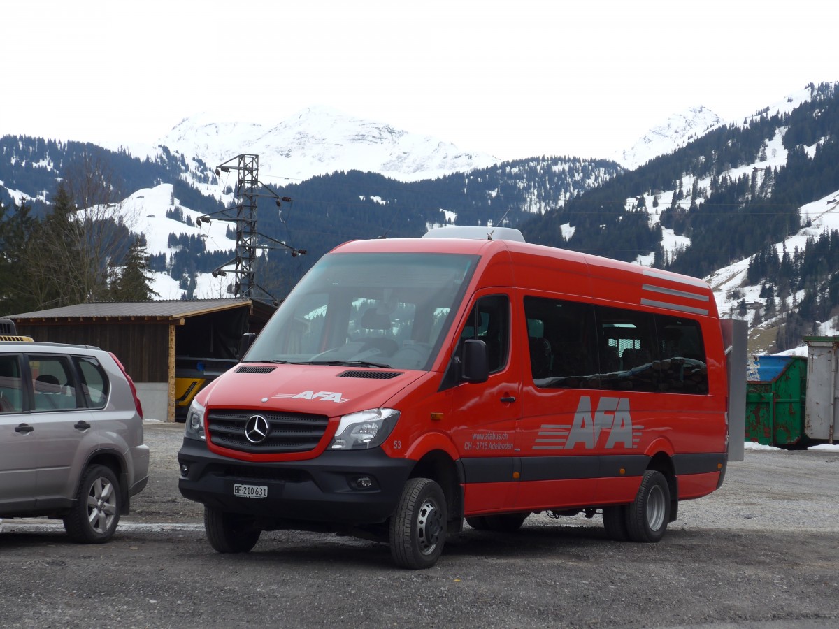 (159'190) - AFA Adelboden - Nr. 53/BE 210'631 - Mercedes am 16. Mrz 2015 in Blankenburg, Gfeller Transporte