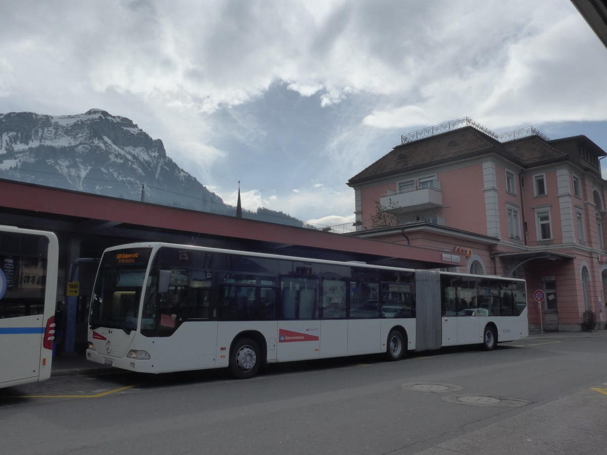 (159'237) - AAGS Schwyz - Nr. 83/SZ 118'683 - Mercedes (ex VR La Chaux-de-Fonds Nr. 227) am 17. Mrz 2015 beim Bahnhof Brunnen