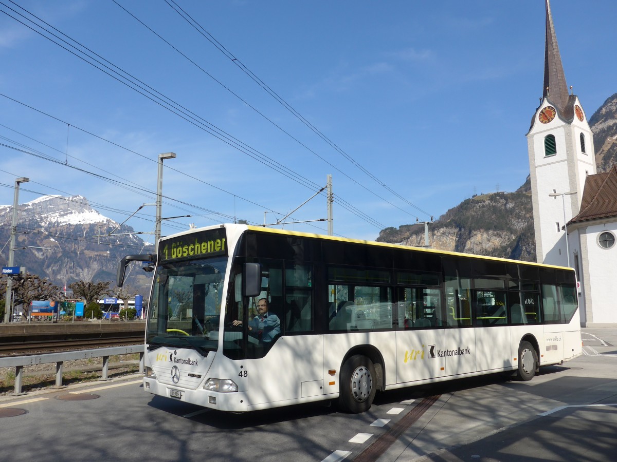 (159'305) - AAGU Altdorf - Nr. 48/UR 9315 - Mercedes am 18. Mrz 2015 in Flelen, Hauptplatz