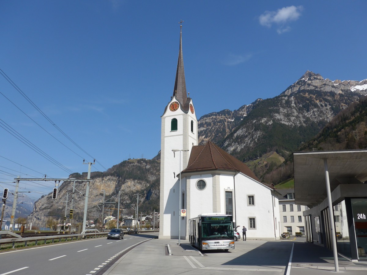 (159'316) - AAGU Altdorf - Nr. 57/UR 9347 - Setra am 18. Mrz 2015 in Flelen, Hauptplatz