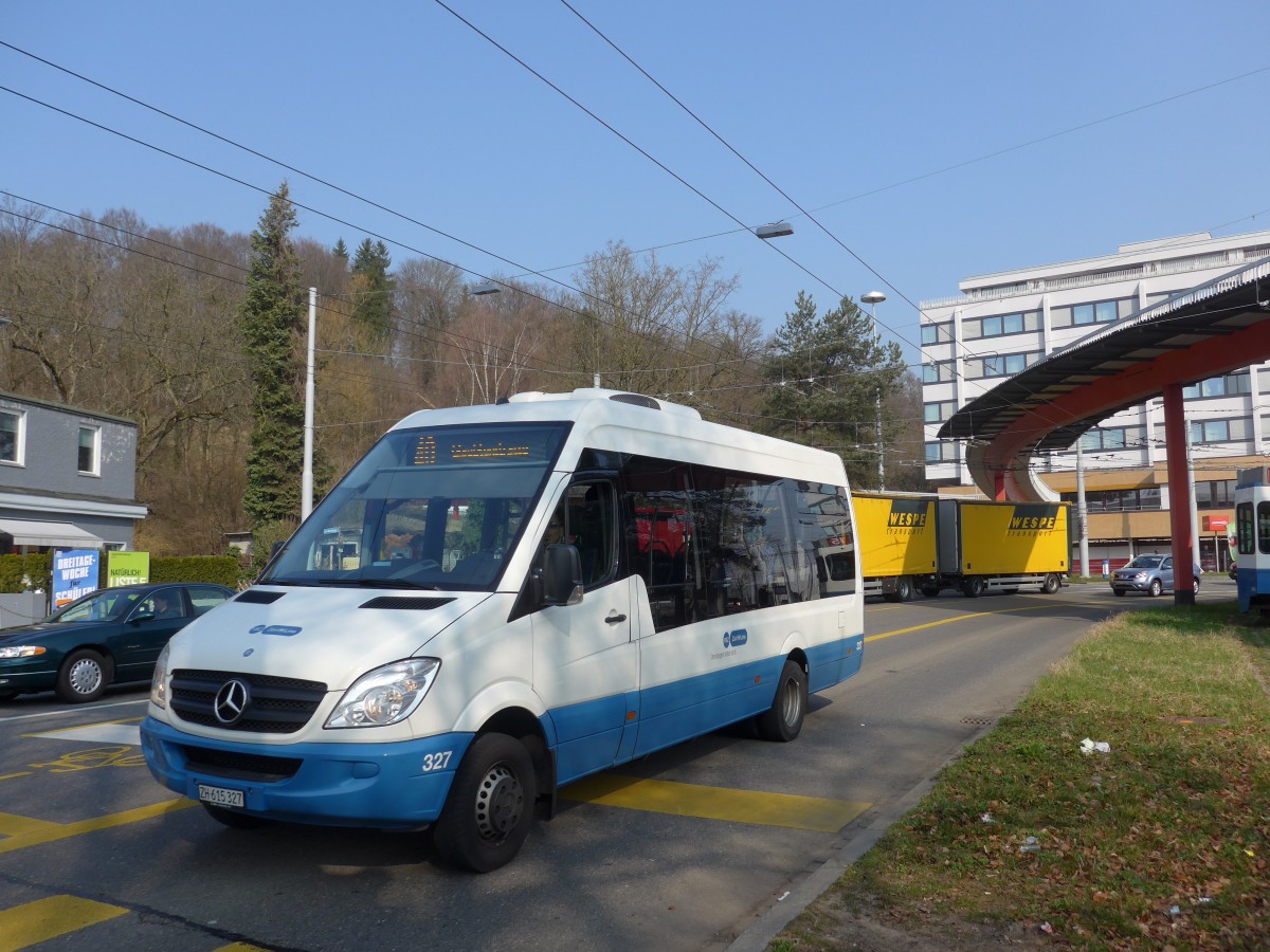 (159'366) - VBZ Zrich - Nr. 327/ZH 615'327 - Mercedes am 19. Mrz 2015 in Zrich, Bucheggplatz