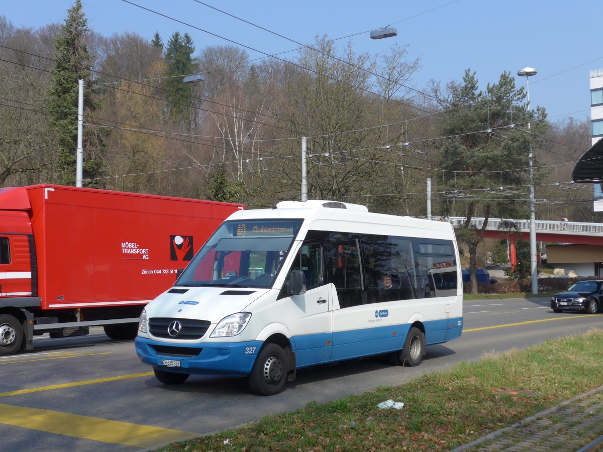 (159'387) - VBZ Zrich - Nr. 327/ZH 615'327 - Mercedes am 19. Mrz 2015 in Zrich, Bucheggplatz