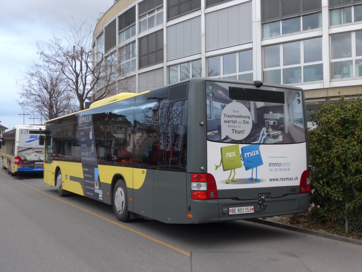 (159'544) - STI Thun - Nr. 153/BE 801'153 - MAN am 2. April 2015 bei der Schifflndte Thun