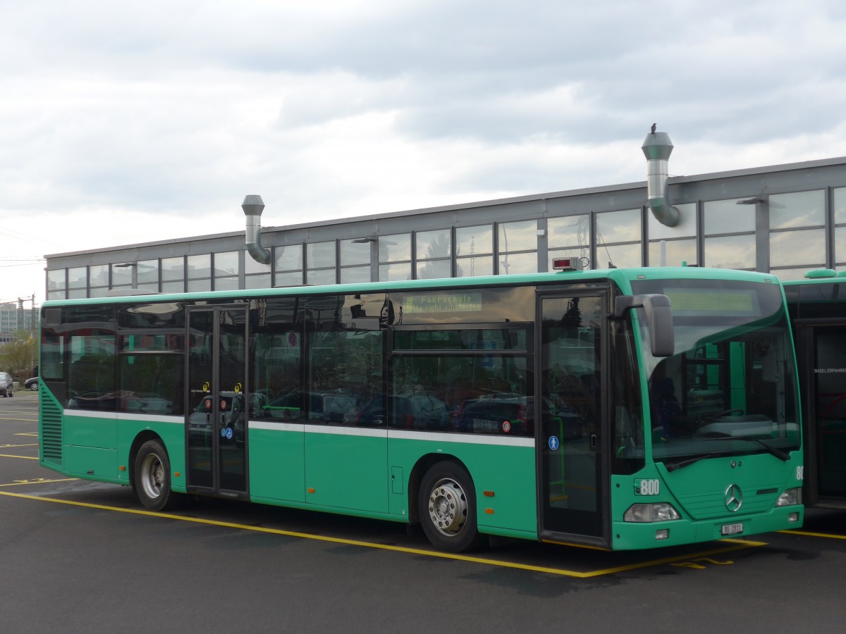 (159'894) - BVB Basel - Nr. 800/BS 2811 - Mercedes (ex VR La Chaux-de-Fonds Nr. 232) am 11. April 2015 in Basel, Garage Rankstrasse