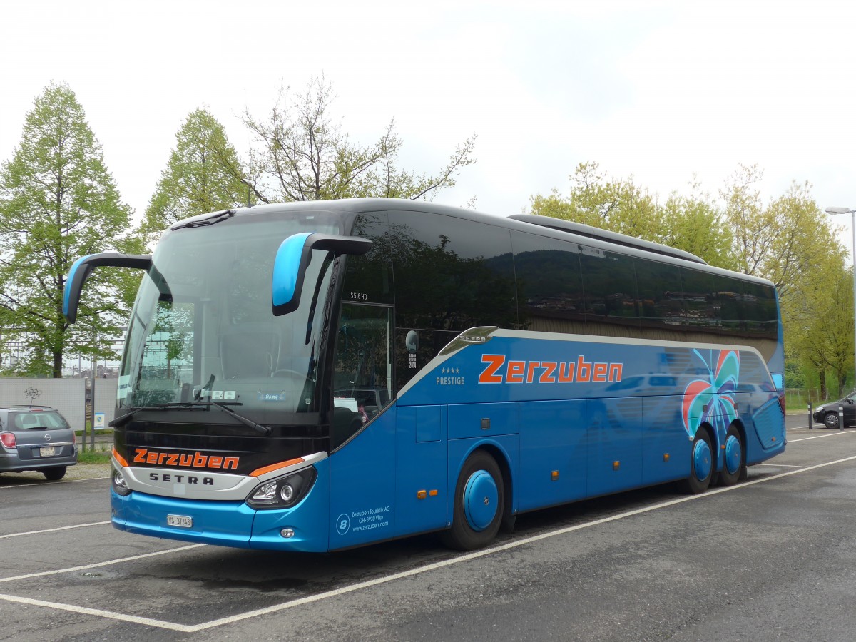 (160'153) - Zerzuben, Visp-Eyholz - Nr. 8/VS 37'343 - Setra am 28. April 2015 in Thun, Seestrasse