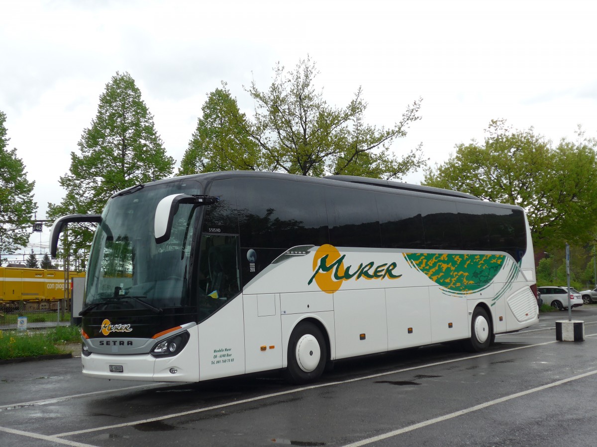 (160'162) - Murer, Baar - ZG 68'400 - Setra am 2. Mai 2015 in Thun, Seestrasse