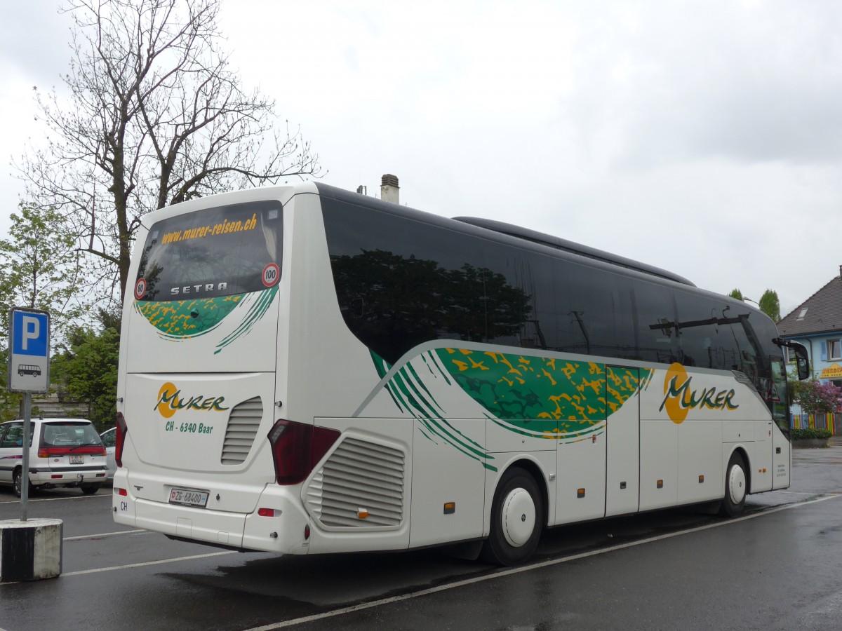 (160'164) - Murer, Baar - ZG 68'400 - Setra am 2. Mai 2015 in Thun, Seestrasse