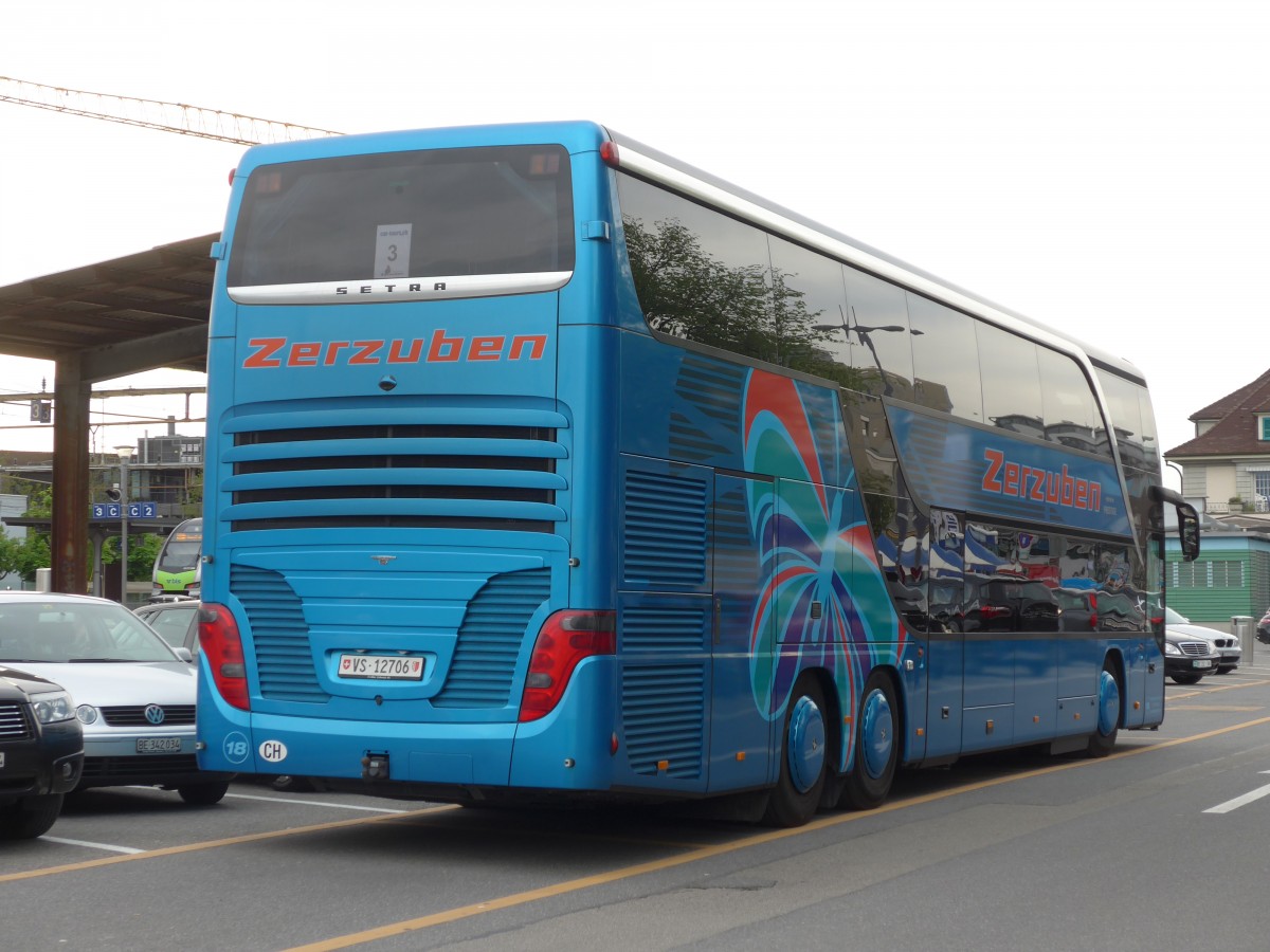 (160'173) - Zerzuben, Visp-Eyholz - Nr. 18/VS 12'706 - Setra am 7. Mai 2015 in Thun, CarTerminal