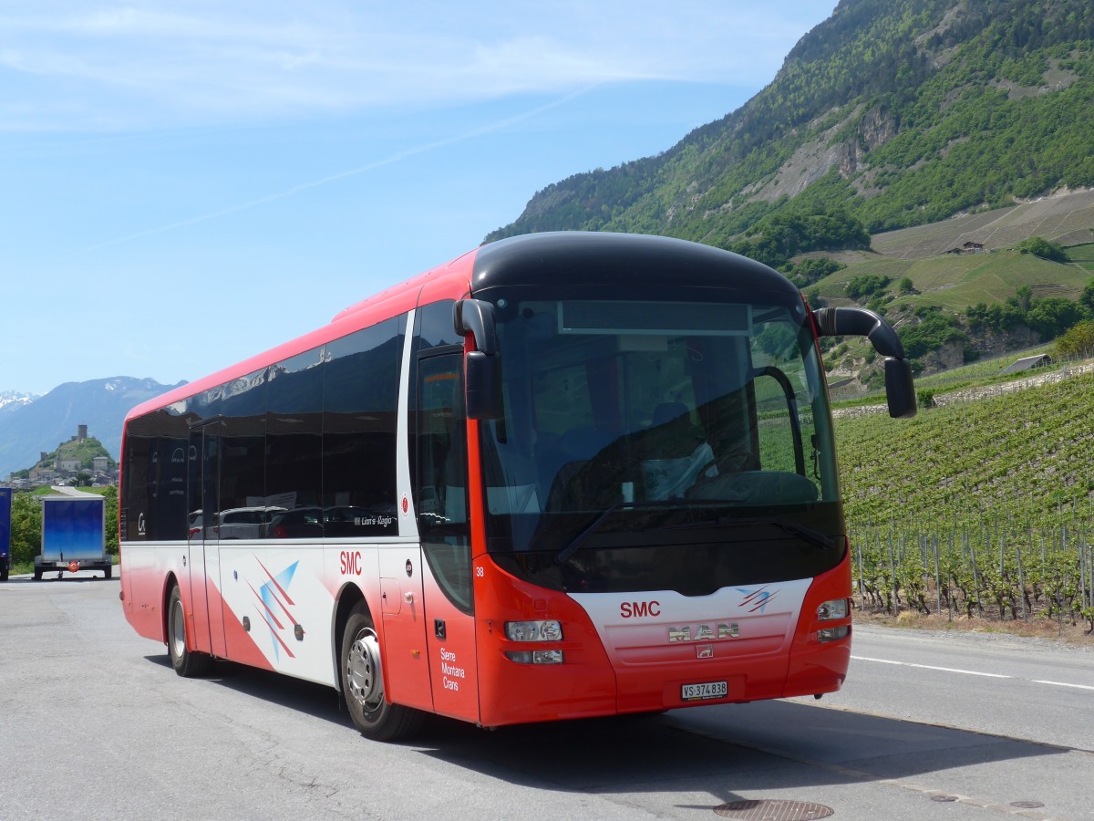 (160'412) - SMC Montana - Nr. 38/VS 374'838 - MAN am 10. Mai 2015 in Leytron, Garage Buchard