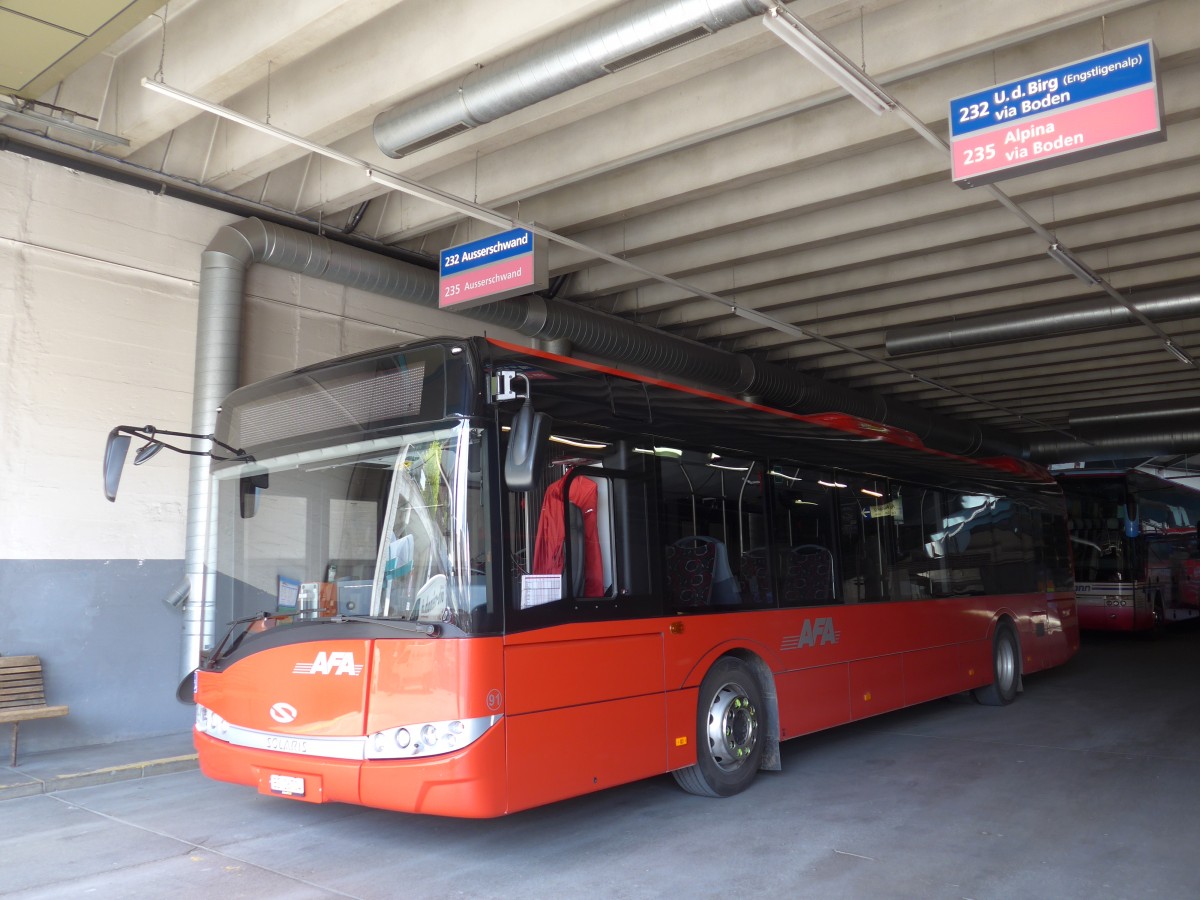 (160'506) - AFA Adelboden - Nr. 91/BE 26'704 - Solaris am 14. Mai 2015 im Autobahnhof Adelboden