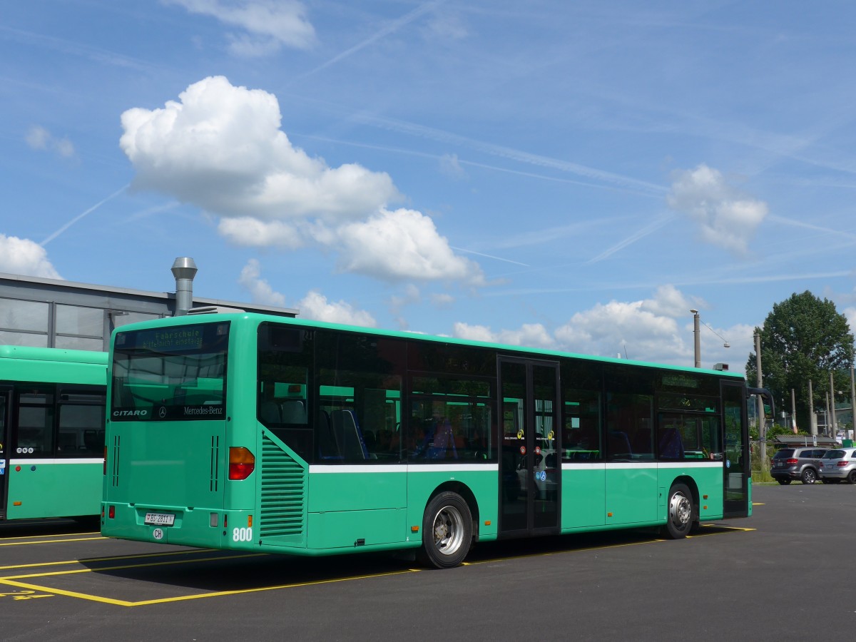 (160'557) - BVB Basel - Nr. 800/BS 2811 - Mercedes (ex VR La Chaux-de-Fonds Nr. 232) am 17. Mai 2015 in Basel, Garage Rankstrasse