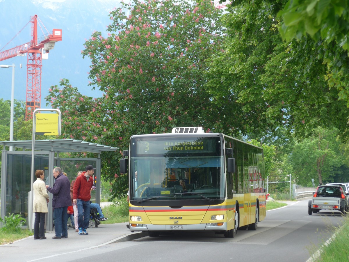 (160'730) - STI Thun - Nr. 115/BE 700'115 - MAN am 23. Mai 2015 in Thun, Arena Thun