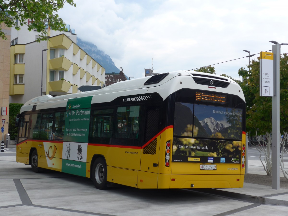 (160'977) - PostAuto Bern - BE 610'542 - Volvo am 25. Mai 2015 beim Bahnhof Interlaken West