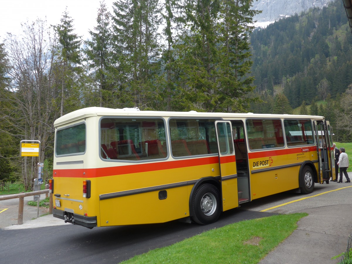 (161'003) - AVG Meiringen - Nr. 74/BE 607'481 - Saurer/R&J (ex PostAuto Berner Oberland; ex P 24'357) am 25. Mai 2015 auf der Schwarzwaldalp