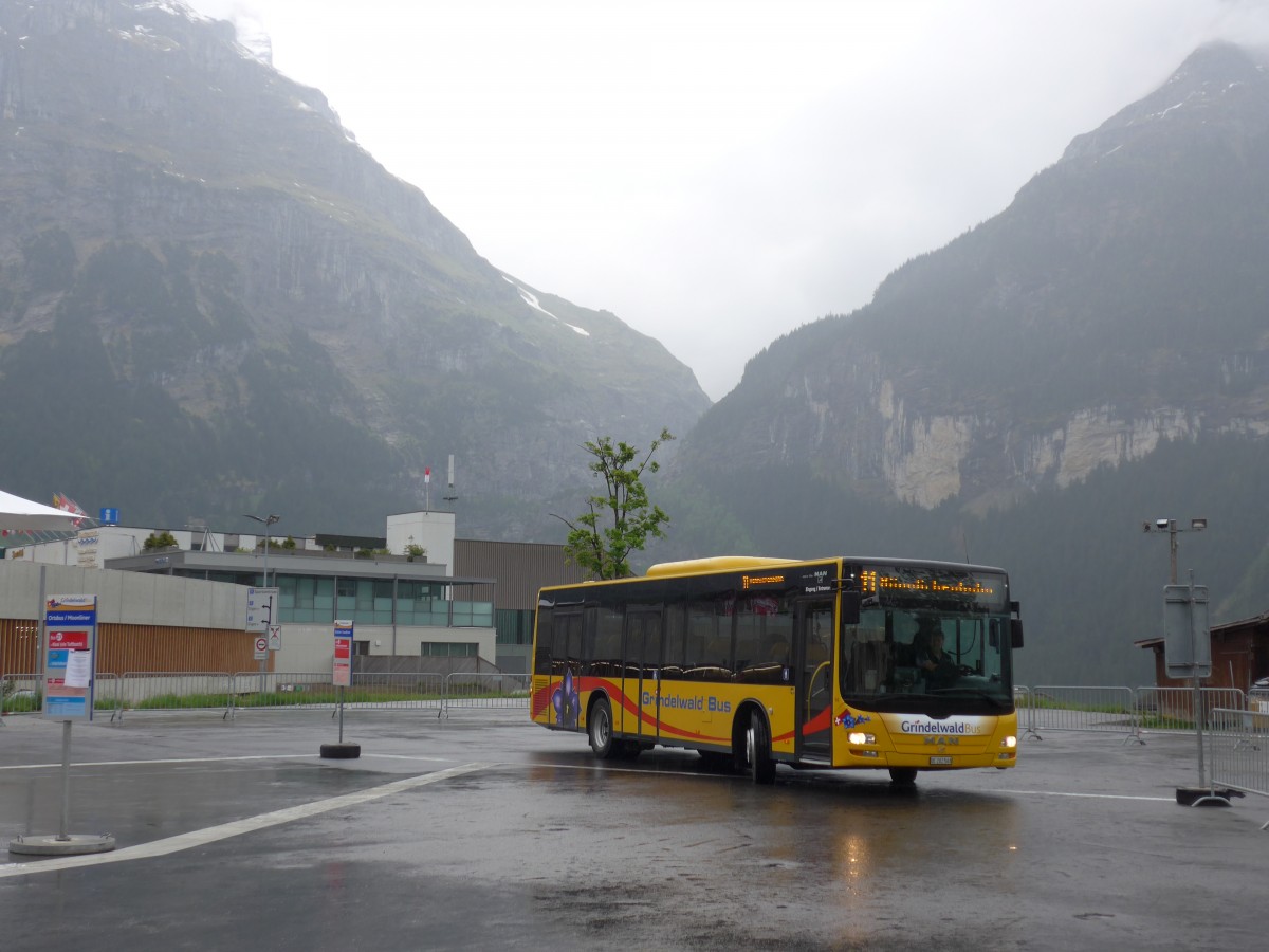 (161'049) - AVG Grindelwald - Nr. 14/BE 202'568 - MAN/Gppel am 25. Mai 2015 beim Bahnhof Grindelwald