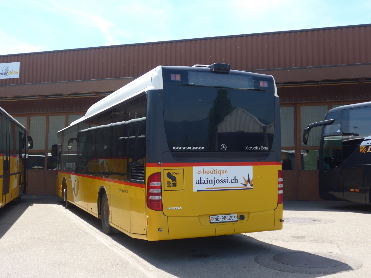 (161'290) - CarPostal Ouest - NE 98'420 - Mercedes am 28. Mai 2015 in Yverdon, Garage