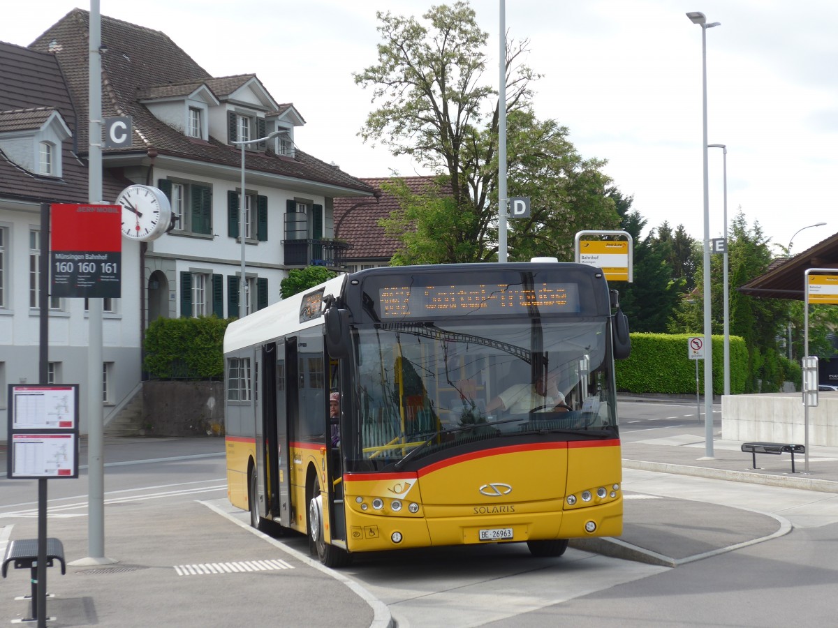 (161'439) - Lengacher, Wichtrach - Nr. 4/BE 26'963 - Solaris am 30. Mai 2015 beim Bahnhof Mnsingen