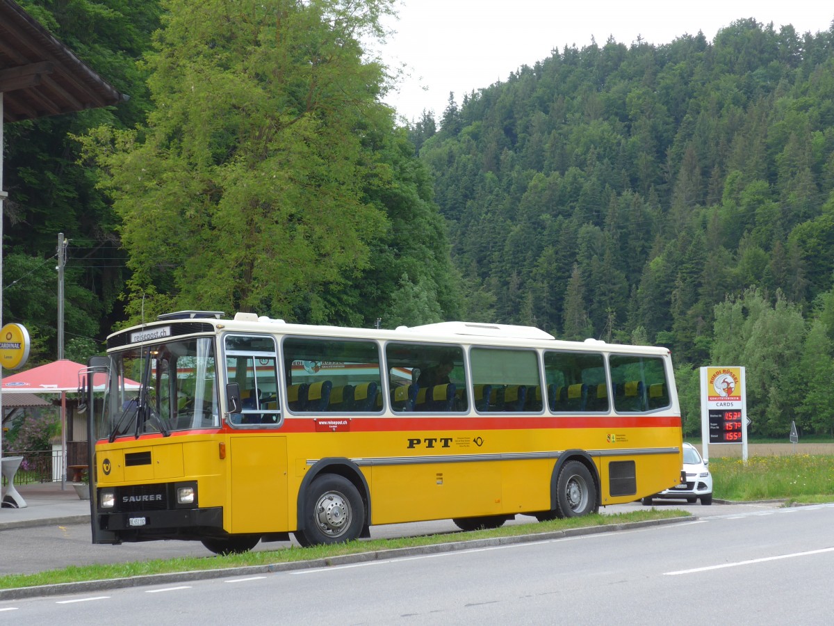 (161'569) - Bernair, Mnsingen - BE 651'182 - Saurer/Tscher (ex Schebath, Lauerz; ex Albin, Fllanden; ex Heim, Flums) am 30. Mai 2015 in Wislisau, Wirtschaft