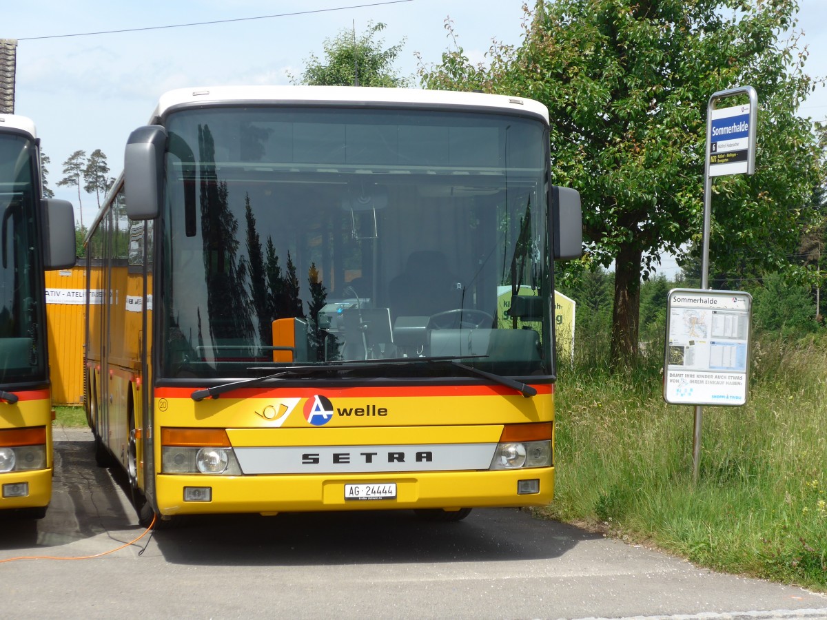 (161'591) - Twerenbold, Baden - Nr. 20/AG 24'444 - Setra (ex Geissmann, Mellingen Nr. 20) am 31. Mai 2015 in Fislisbach, Sommerhalde