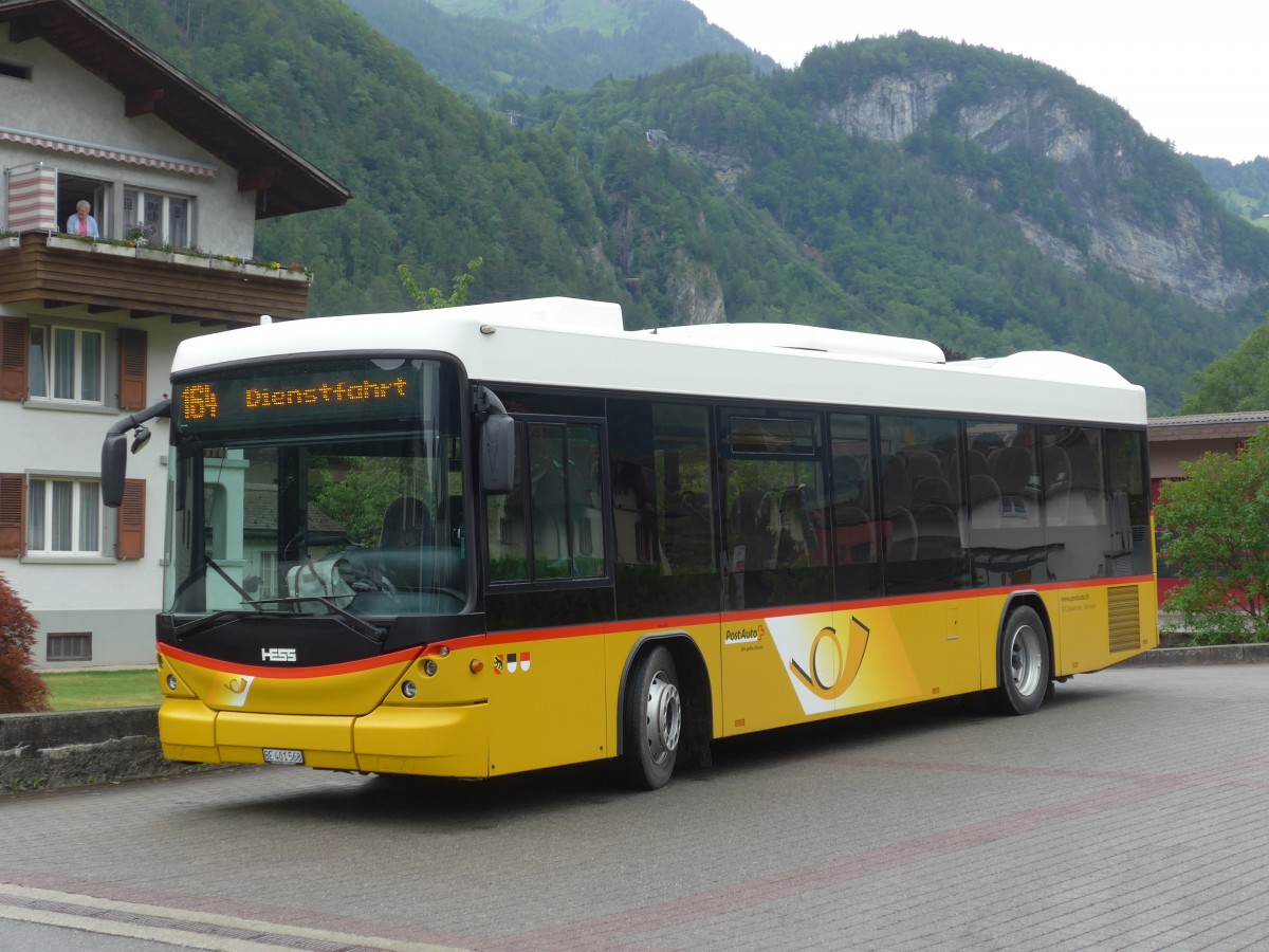 (162'084) - AVG Meiringen - Nr. 68/BE 401'568 - Scania/Hess (ex Nr. 59; ex Steiner, Messen) am 14. Juni 2015 in Meiringen, Feuerwehrmagazin