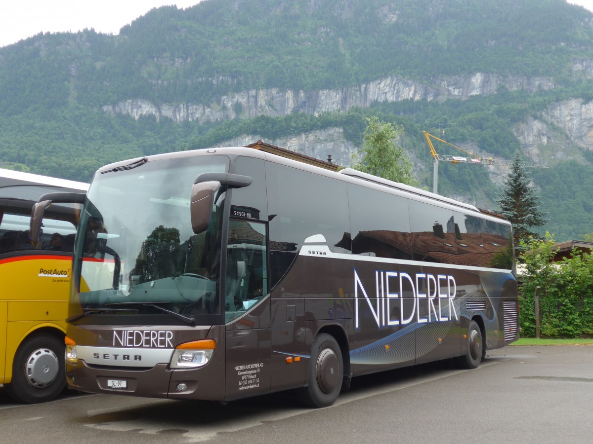 (162'126) - Niederer, Filzbach - Nr. 1/GL 97 - Setra am 14. Juni 2015 in Meiringen, AZ SBS