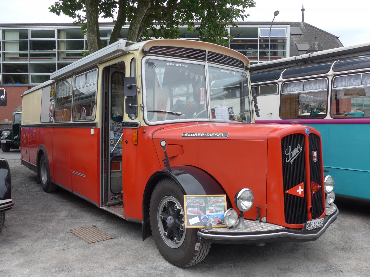 (162'219) - Hert, Messen - SO 165'492 - Saurer/Hess (ex Frey, Messen; ex Steiner, Messen) am 20. Juni 2015 in Aigle, Saurertreffen