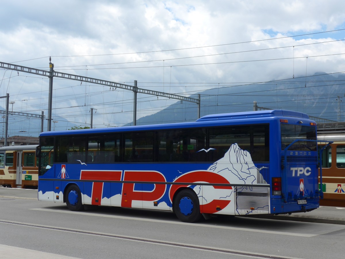 (162'347) - TPC Aigle - Nr. 7/VS 134'186 - Setra (ex AOMC Aigle Nr. 7) am 20. Juni 2015 beim Bahnhof Aigle