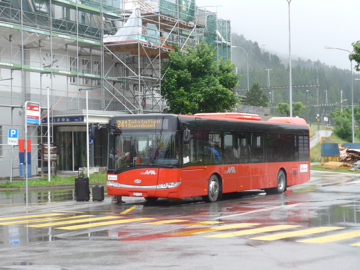 (162'475) - AFA Adelboden - Nr. 30/BE 26'703 - Solaris am 23. Juni 2015 beim Bahnhof Kandersteg