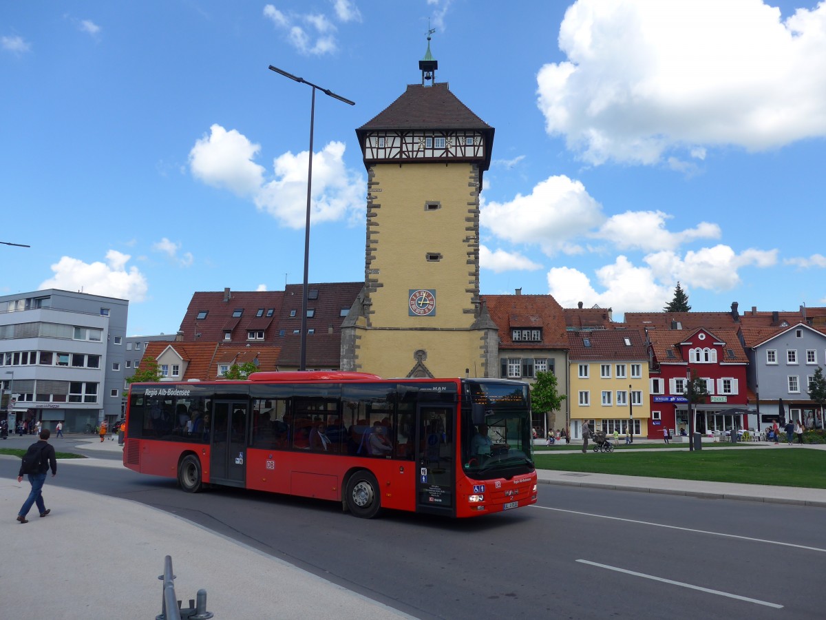 (162'516) - RAB Ulm - UL-A 9101 - MAN am 24. Juni 2015 in Reutlingen, Stadtmitte