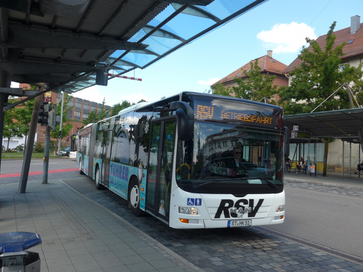 (162'530) - Knorr, Hayingen - RT-HK 51 - MAN am 24. Juni 2015 in Reutlingen, Stadtmitte