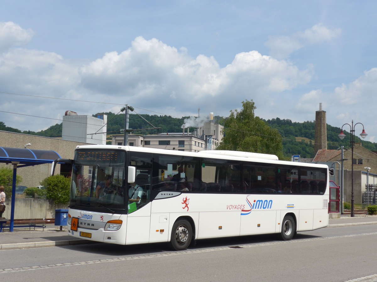 (162'627) - Simon, Diekirch - VS 1213 - Setra am 25. Juni 2015 beim Bahnhof Diekirch