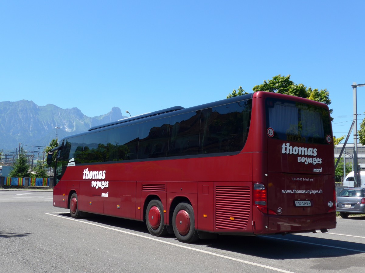 (162'885) - Thomas, Echallens - Nr. 41/VD 1198 - Setra am 30. Juni 2015 in Thun, Seestrasse