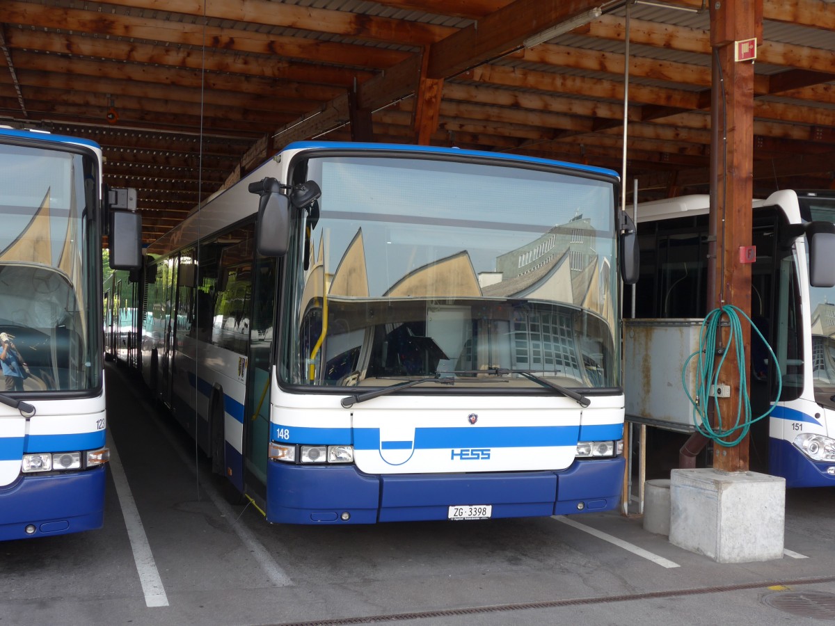 (162'988) - ZVB Zug - Nr. 148/ZG 3398 - Scania/Hess am 6. Juli 2015 in Zug, Garage