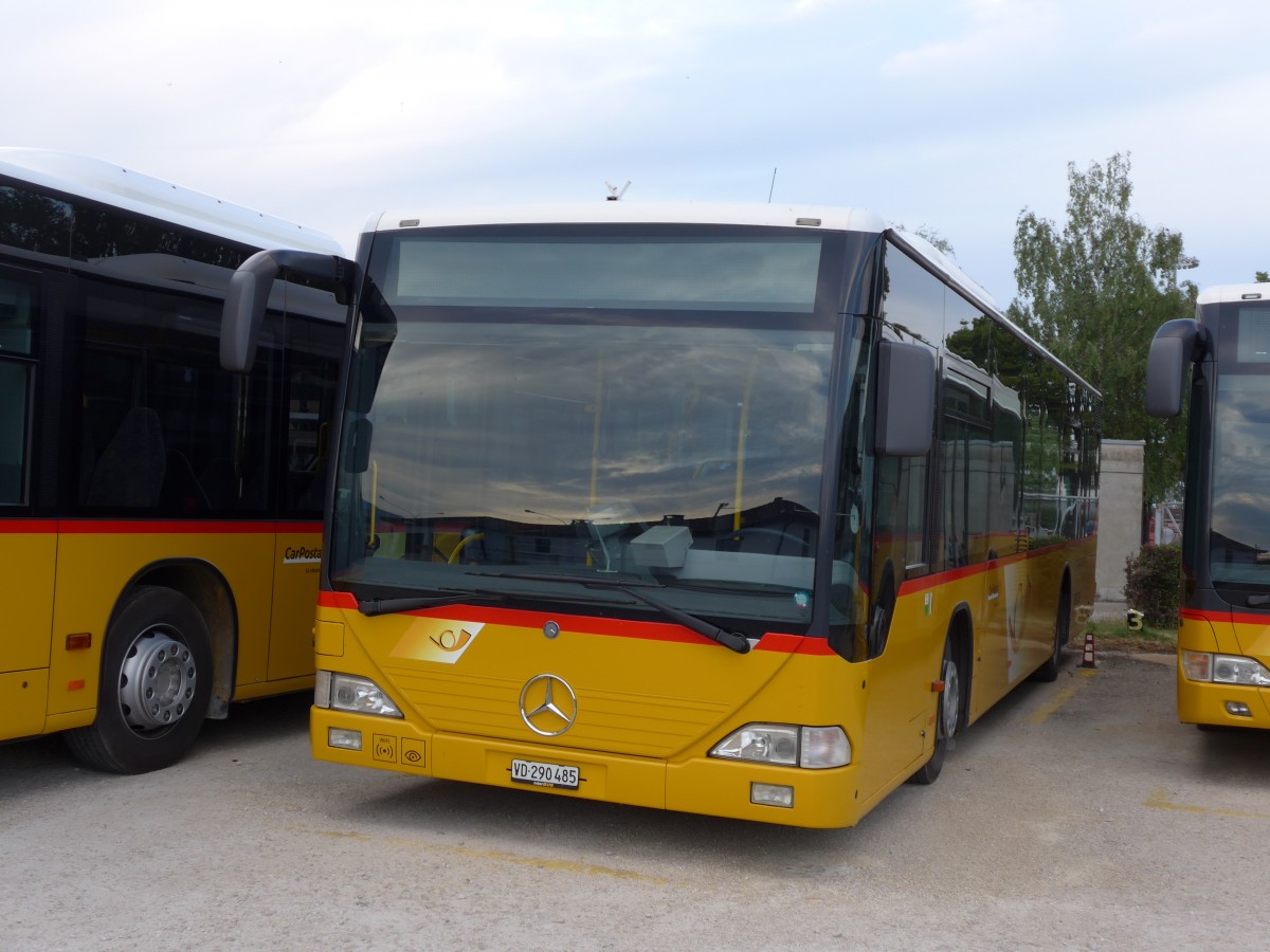 (163'043) - CarPostal Ouest - VD 290'485 - Mercedes (ex Geinoz, Yverdon) am 12. Juli 2015 in Yverdon, Garage