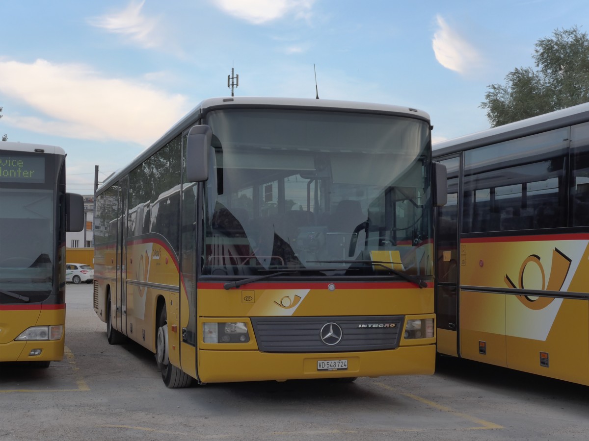 (163'060) - CarPostal Ouest - VD 548'724 - Mercedes am 12. Juli 2015 in Yverdon, Garage