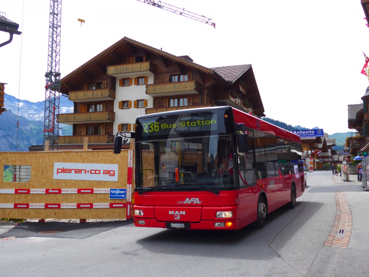 (163'141) - AFA Adelboden - Nr. 55/BE 611'055 - MAN/Gppel am 26. Juli 2015 in Adelboden, Dorfstrasse