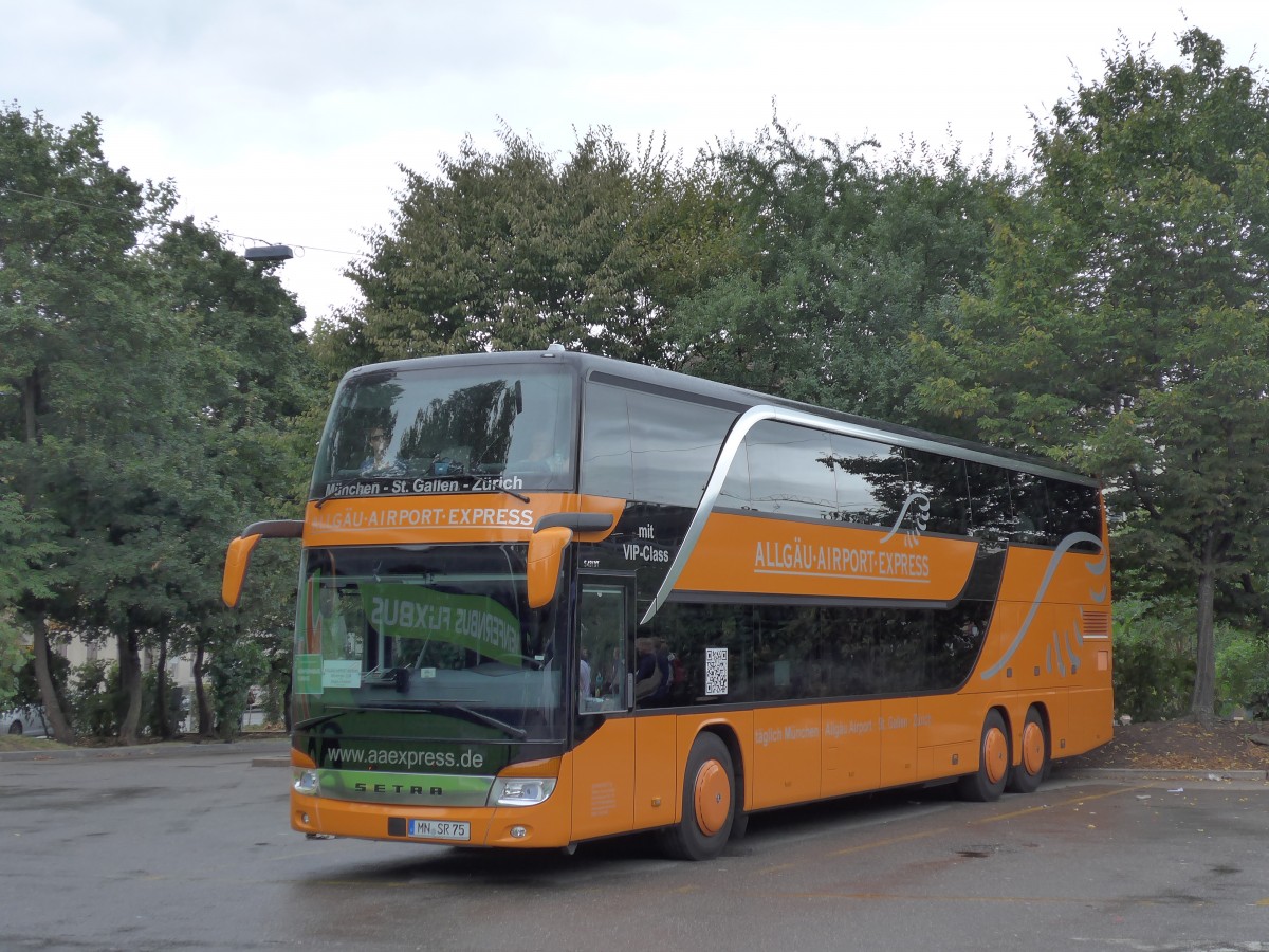 (163'441) - Aus Deutschland: Seber, Mindelheim - MN-SR 75 - Setra am 15. August 2015 in Zrich, Sihlquai