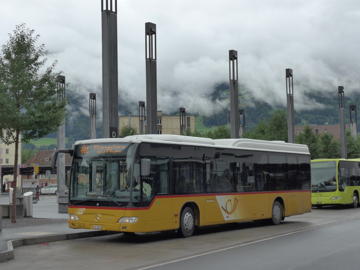 (163'487) - Heim, Flums - SG 9540 - Mercedes am 16. August 2015 beim Bahnhof Sargans