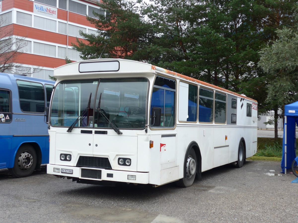 (163'536) - Aus der Schweiz: Leutwiler, Knonau - ZH 357'990 - Saurer/Hess (ex Blttler, Maisprach; ex BGU Grenchen Nr. 12) am 16. August 2015 in Schaan, Wohnbustreffen