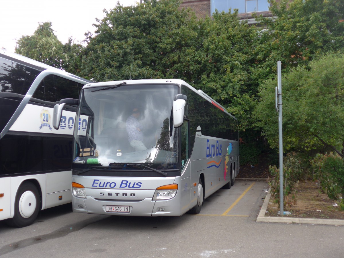 (163'610) - Aus Mazedonien: Euro Bus, Struga - Nr. 5702/OH 646-IN - Setra am 16. August 2015 in Zrich, Sihlquai