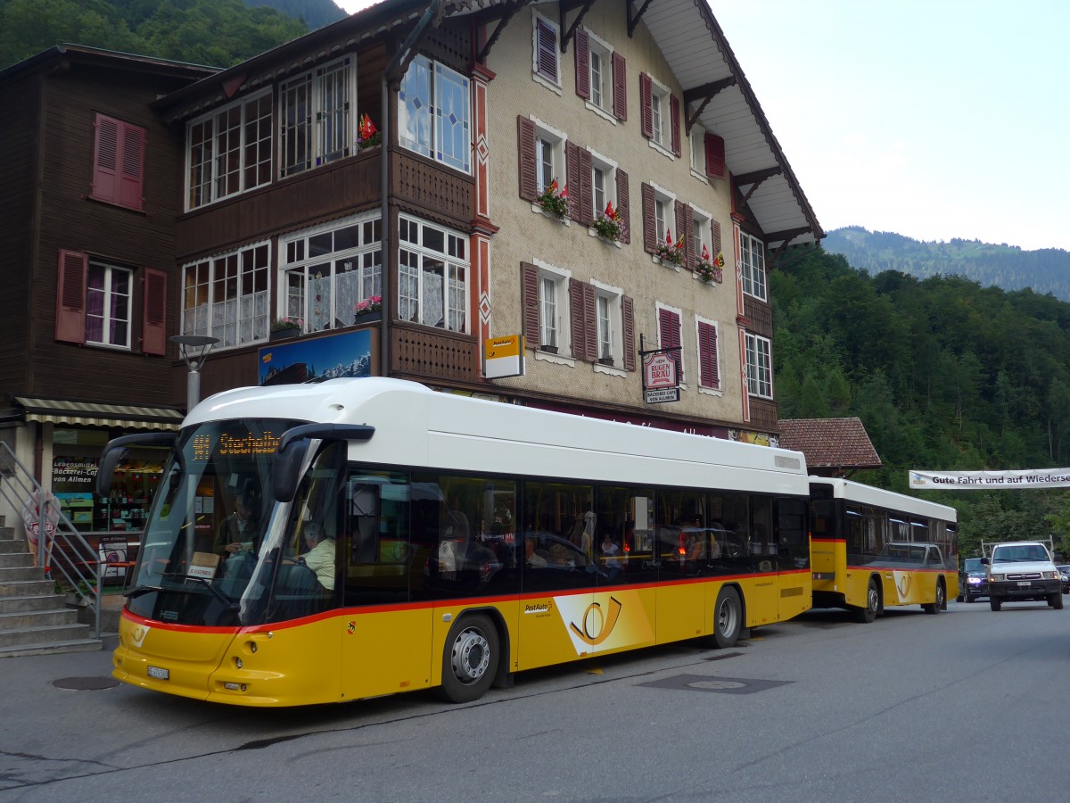 (163'722) - PostAuto Bern - BE 474'560 - Hess am 22. August 2015 beim Bahnhof Lauterbrunnen