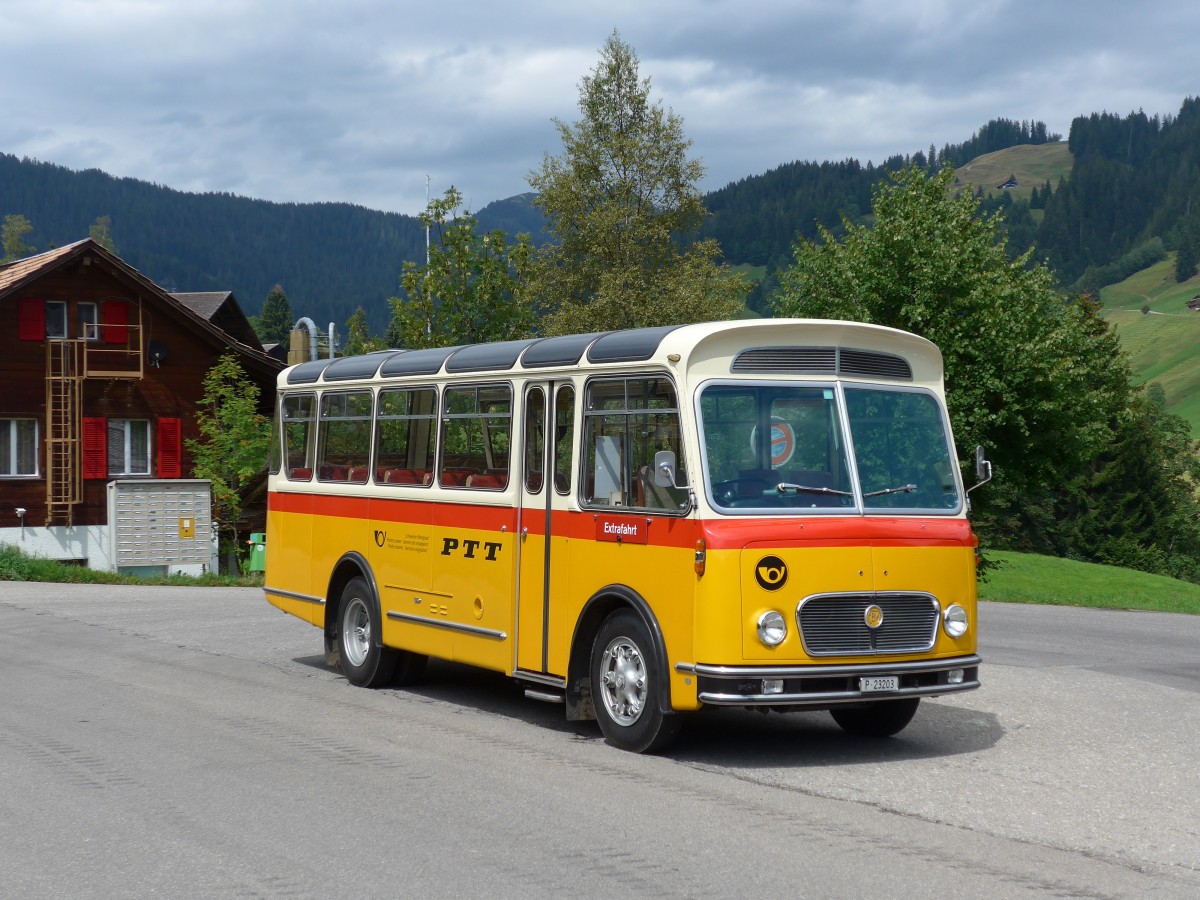 (163'801) - Rentsch, Gunten -  P 23'203  - FBW/Gangloff (ex P 23'203; ex P 21'003) am 23. August 2015 in Habkern, Zundli