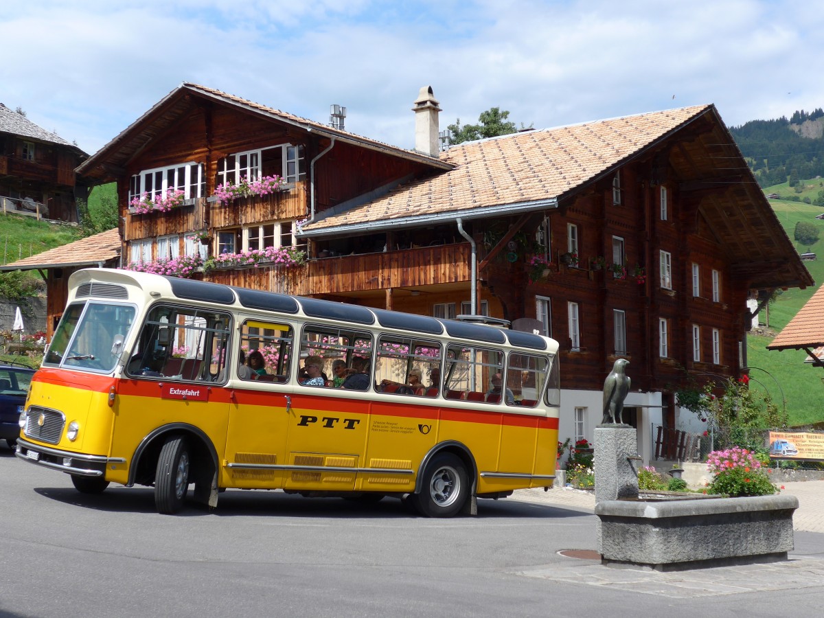 (163'815) - Rentsch, Gunten - BE 823'203 - FBW/Gangloff (ex P 23'203; ex P 21'003) am 23. August 2015 in Habkern, Post