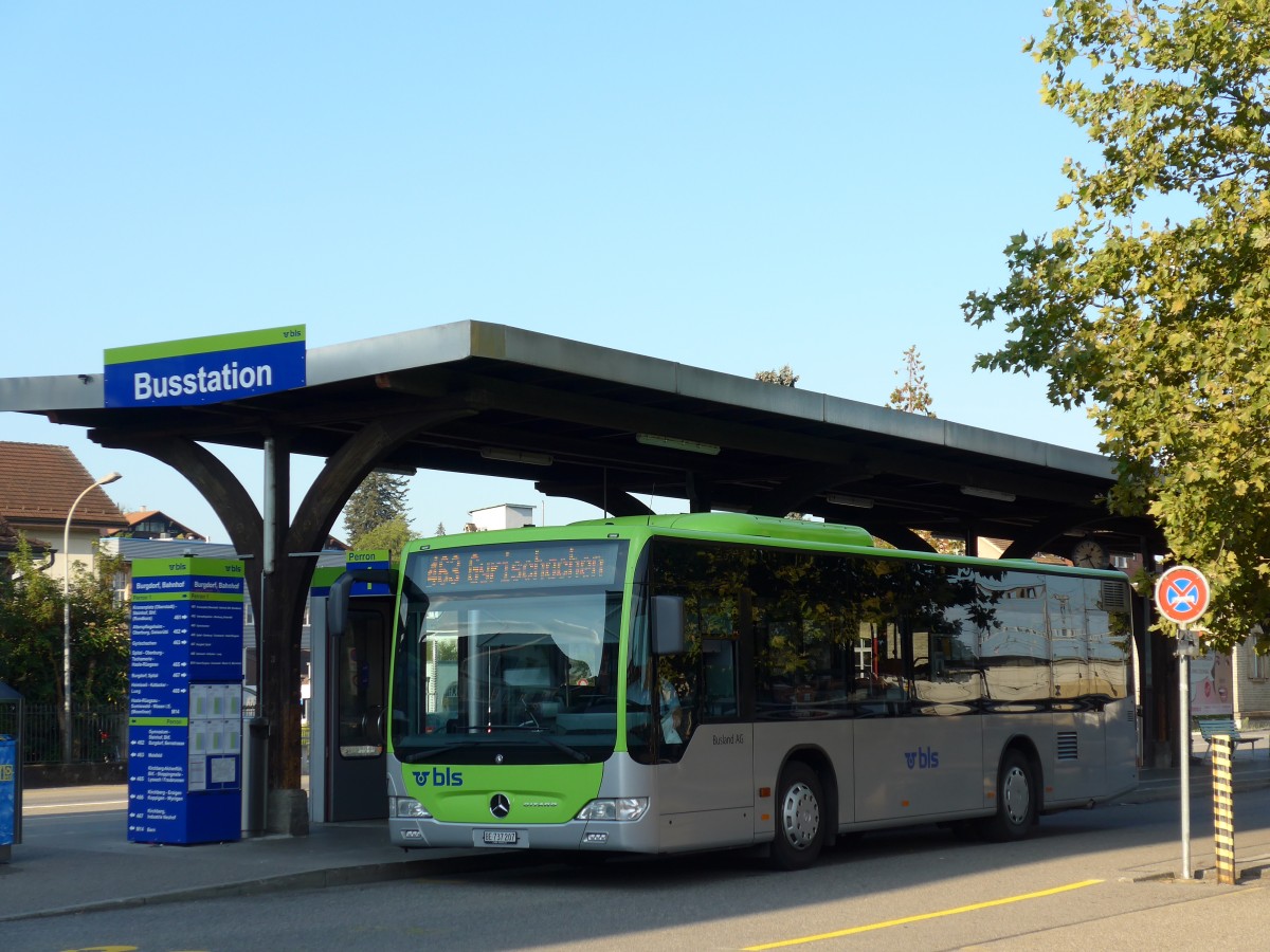 (164'261) - Busland, Burgdorf - Nr. 207/BE 737'207 - Mercedes am 30. August 2015 beim Bahnhof Burgdorf