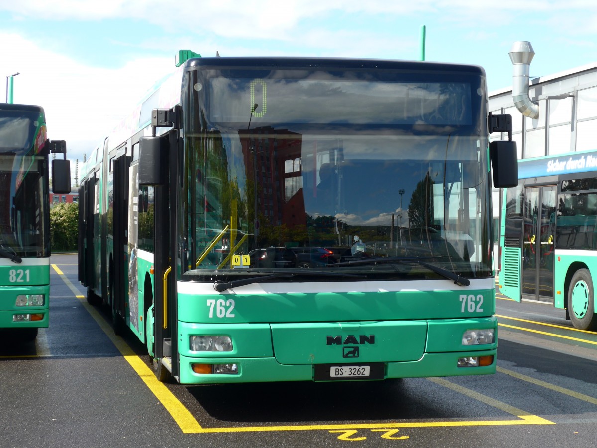 (164'738) - BVB Basel - Nr. 762/BS 3262 - MAN am 14. September 2015 in Basel, Garage Rankstrasse