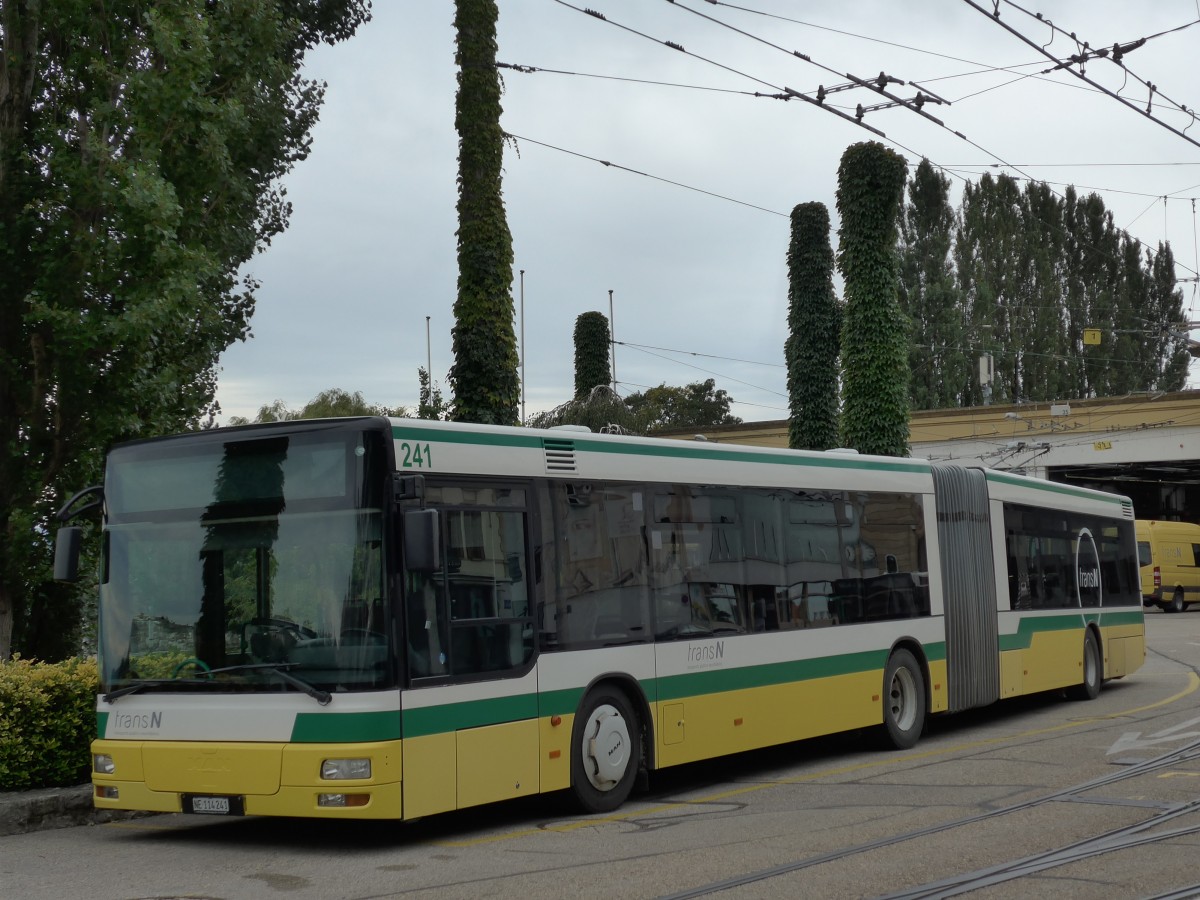 (164'771) - transN, La Chaux-de-Fonds - Nr. 241/NE 114'241 - MAN (ex TN Neuchtel Nr. 241) am 15. September 2015 in Neuchtel, Dpt