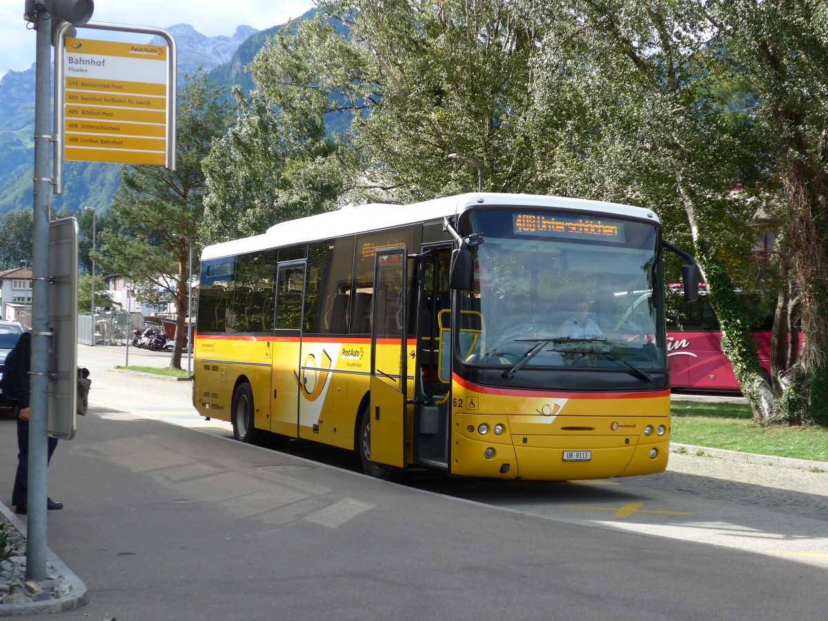 (164'892) - AAGU Altdorf - Nr. 62/UR 9113 - Cacciamali am 16. September 2015 beim Bahnhof Flelen